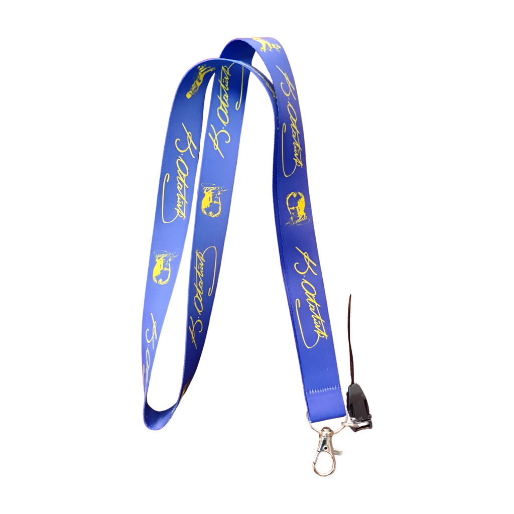 Lacivert Sarı Atatürk Imzalı Boyun Askı Ipi ve Telefon Askısı + Kartlık