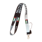 Filistin Bayrağı desenli Boyun Askı ipi ve Telefon Askısı + Kartlık