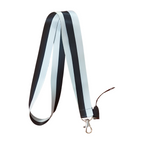 Siyah Beyaz Desenli Boyun Askı ipi ve Telefon Askısı + Kartlık