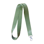 Sarı Lacivert Dama Kare Desenli Boyun Askı ipi ve Telefon Askısı + Kartlık