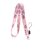 Pembe Cadılar Bayramı Desenli Boyun Askı ipi ve Telefon Askısı + Kartlık