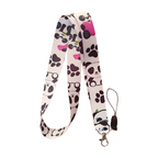 Panda Desenli Boyun Askı ipi ve Telefon Askısı + Kartlık