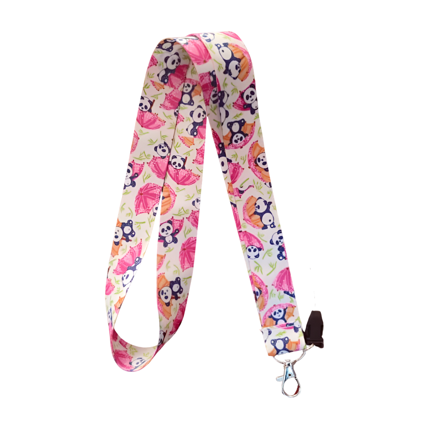 Panda 2 Desenli Boyun Askı ipi ve Telefon Askısı + Kartlık