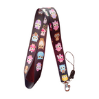 Baykuş Desenli Boyun Askı ipi ve Telefon Askısı + Kartlık