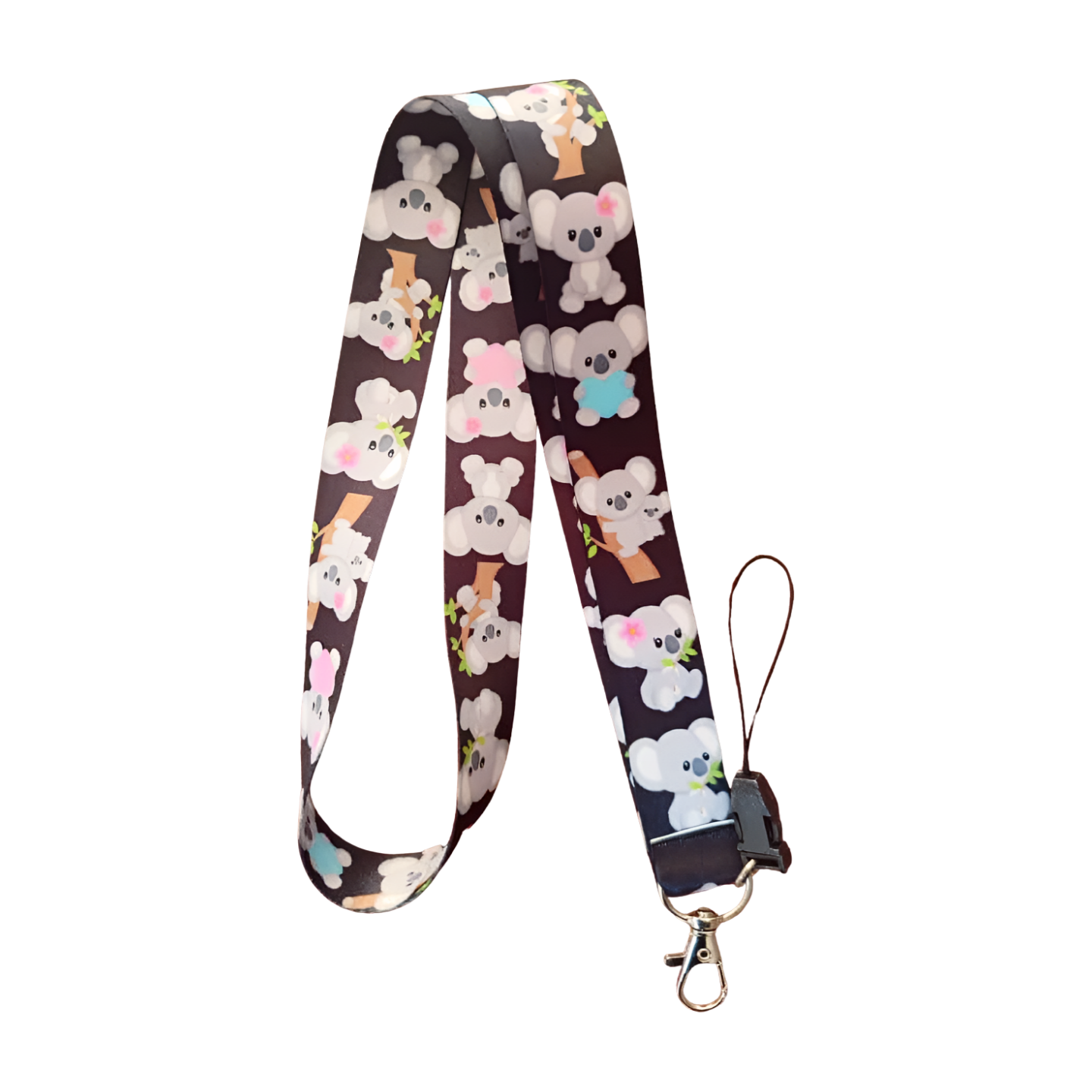 Sevimli Koalo Desenli Boyun Askı ipi ve Telefon Askısı + Kartlık