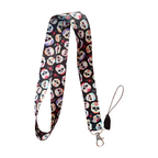 Kurukafalar Desenli Boyun Askı ipi ve Telefon Askısı + Kartlık