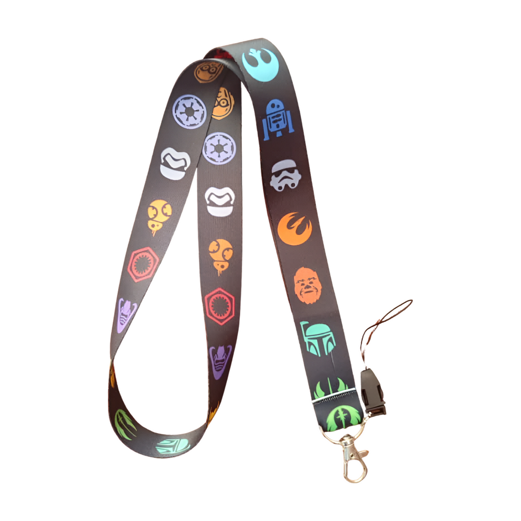 Star Wars Desenli Boyun Askı ipi ve Telefon Askısı + Kartlık