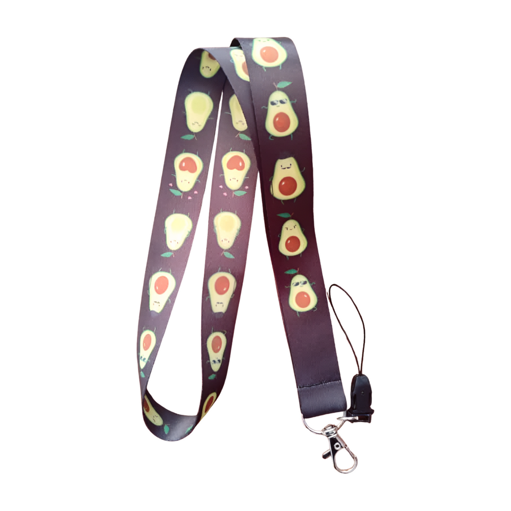 Siyah Avokado Boyun Askı ipi ve Telefon Askısı + Kartlık