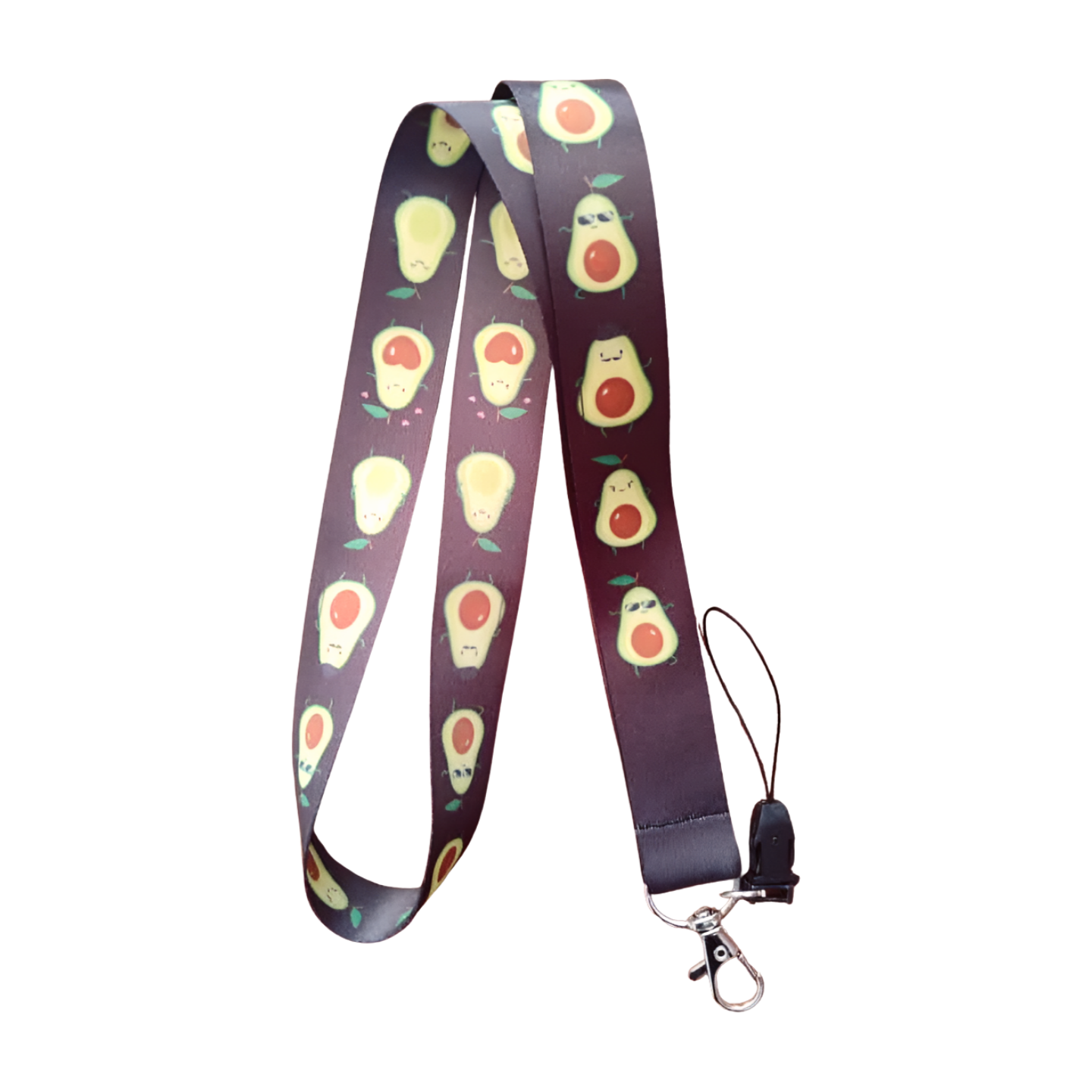 Siyah Avokado Boyun Askı ipi ve Telefon Askısı + Kartlık