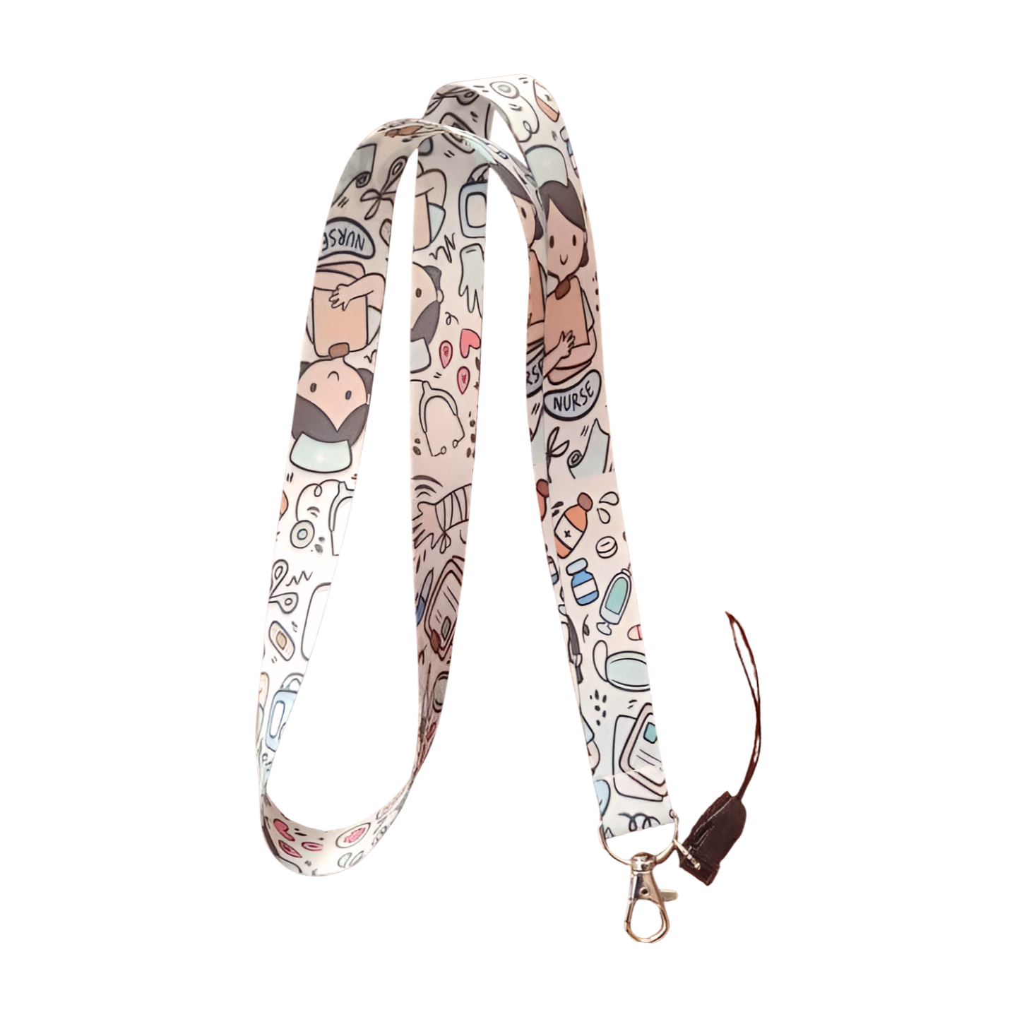 Hastane Hemşire Boyun Askı ipi ve Telefon Askısı + Kartlık