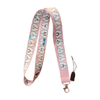 Pembe Sevimli Dişler Boyun Askı ipi ve Telefon Askısı + Kartlık