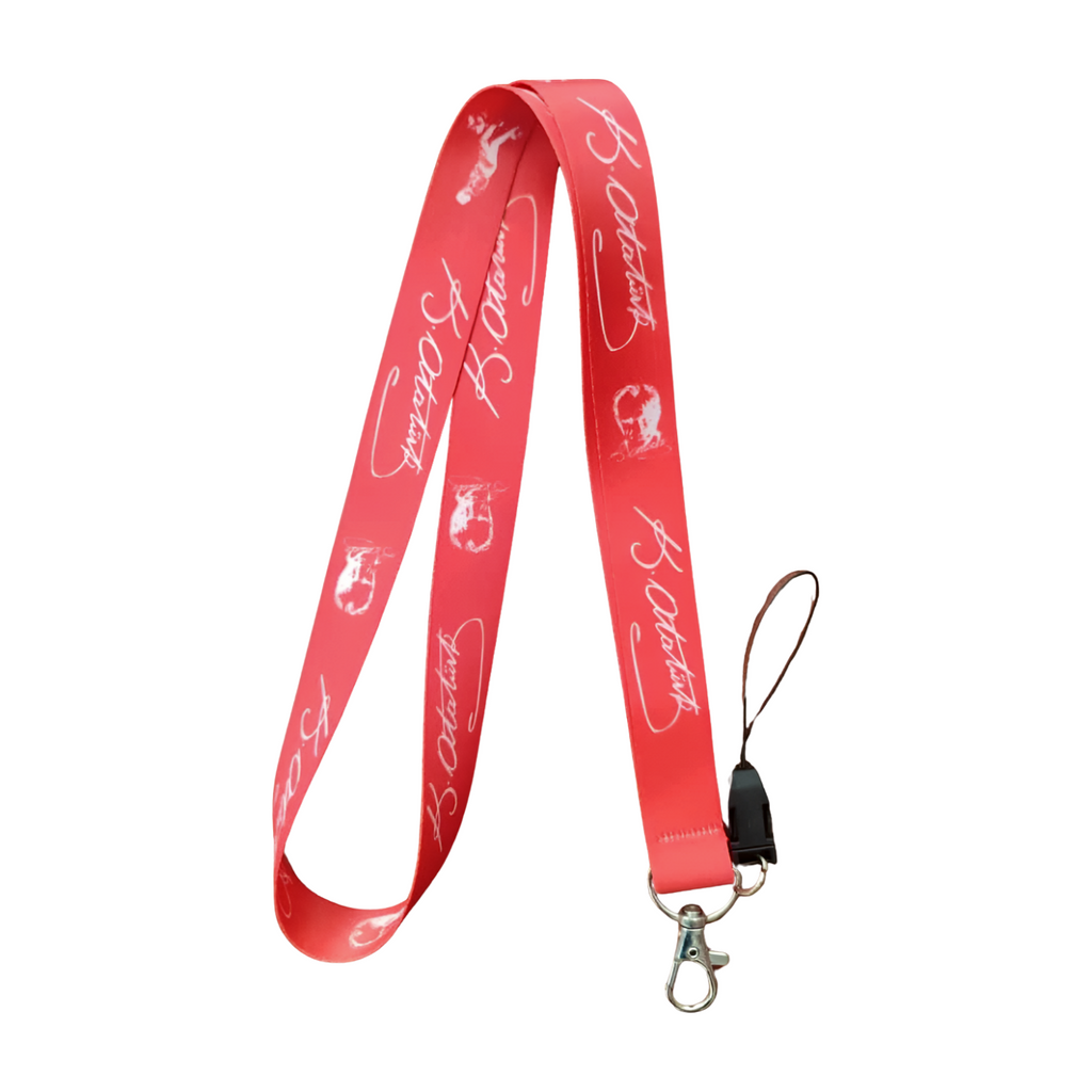 Kırmızı Beyaz Atatürk Imzalı Boyun Askı ipi ve Telefon Askısı + Kartlık
